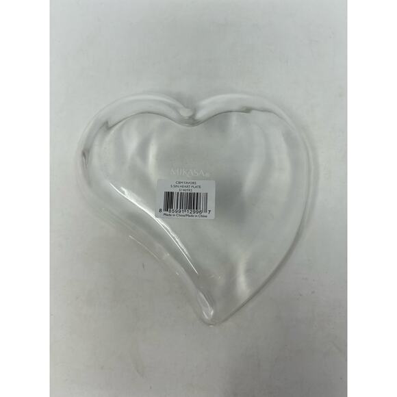Celebrations by Mikasa Heart Shape Clear Plate‎ 5.5" NIB - Picture 1 of 9